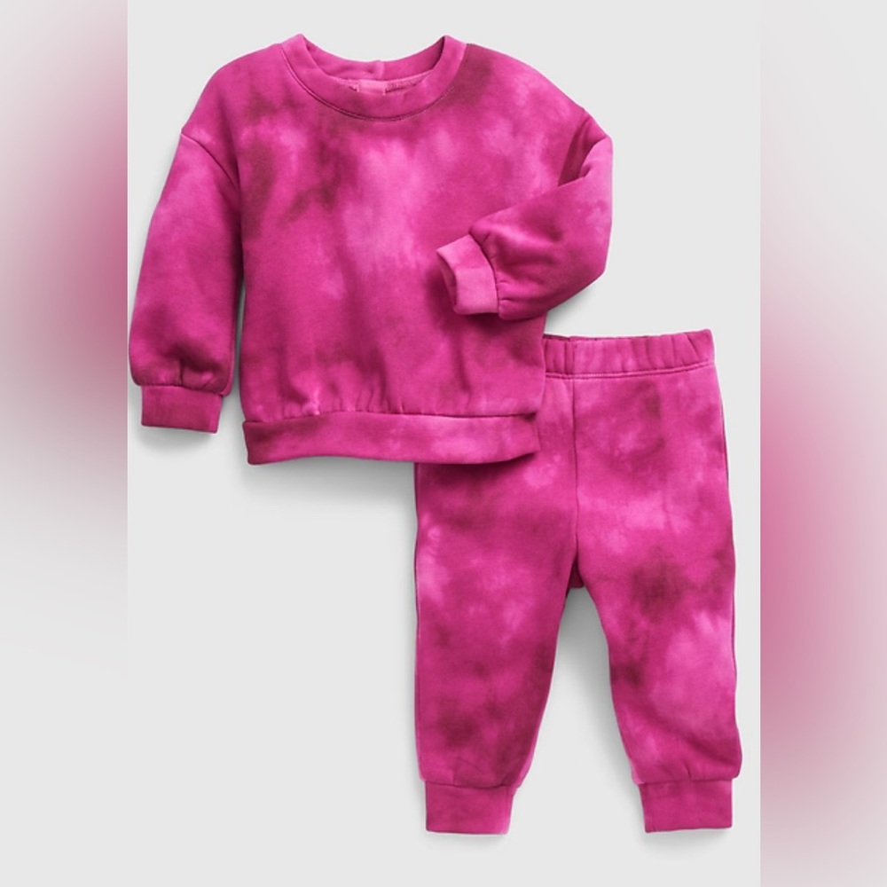 Baby Gap Pink Tie-Dye Sweatshirt and Pants Set, 0-3 Months